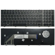 Nouveau clavier anglais argenté américain pour ordinateur portable HP probook 4540 4540S 4545 4545S avec cadre