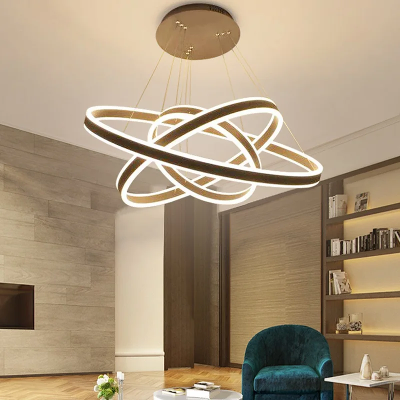 Circular double sided led pendant lamp Living room dining bedroom study Chandelier Business &amp office lighting | Лампы и освещение