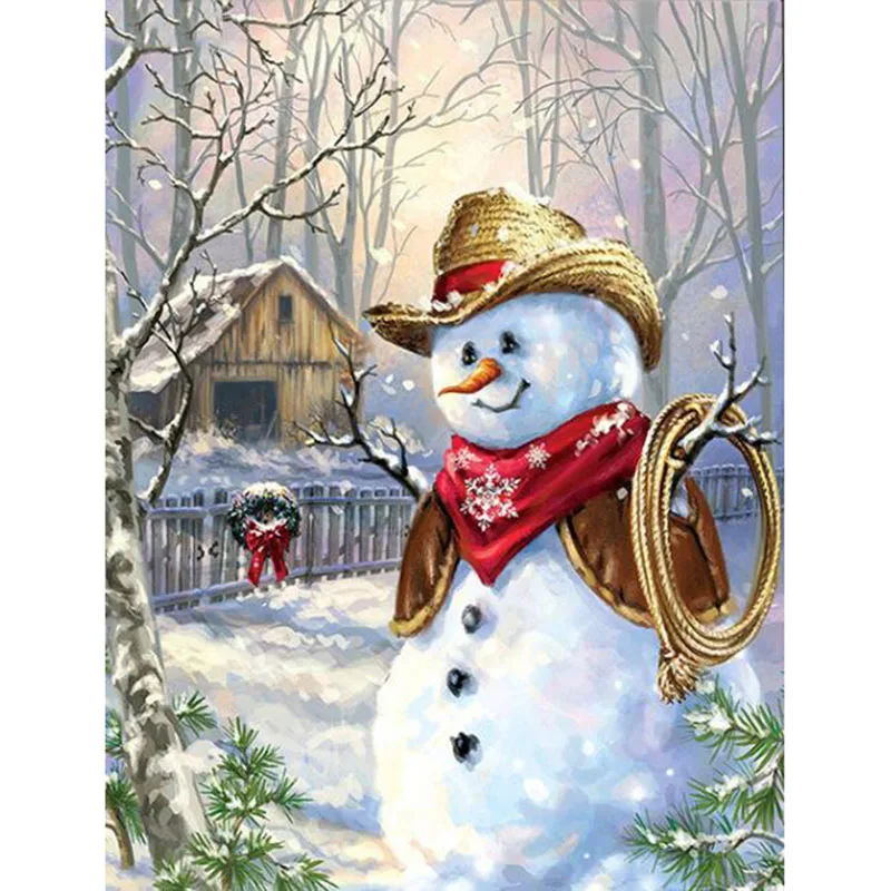 

5d Diamond Painting Cartoon Snow Man Full Square/Round New Arrival Diamond Embroidery Picture Of Rhinestones ll755