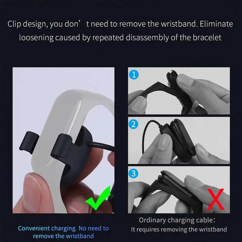 Зарядное устройство USB для Xiaomi Mi Band 4/4 NFC 30 см портативный смарт-часы Клип зарядный кабель
