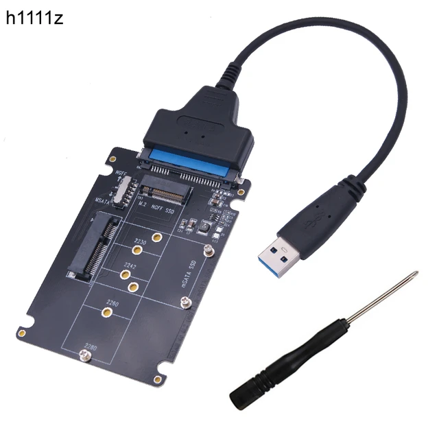 Adaptateur SSD M.2 NGFF ou MSATA vers SATA 3.0, adaptateur USB 3.0 vers  2.5, disque