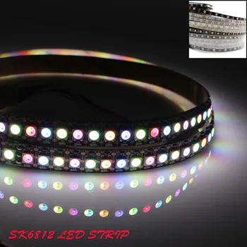 

1m/2m/4m/5m SK6812 Smart pixel led strip light;Individually Addressable;30/60/144leds/m;IP30/IP65/IP67, Flexible tape DC5V