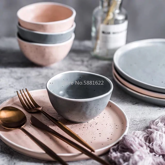 Wholesale Tableware Home Use Vintage Nordic Ceramic Rice Bowl