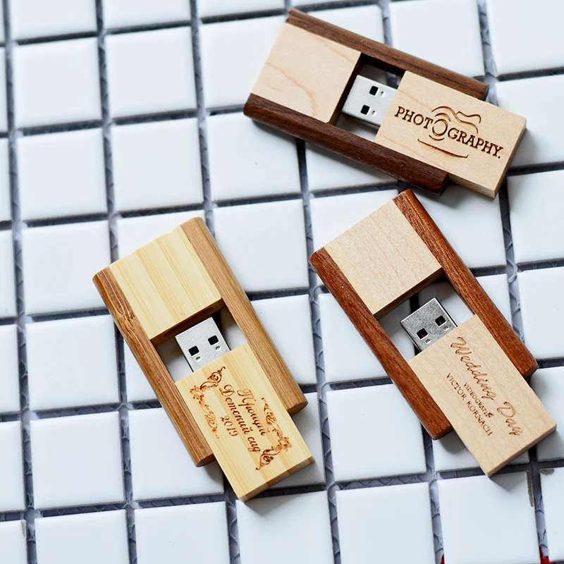 JASTER свадебные подарки деревянный USB флэш-накопитель орех USB 3,0 деревянный логотип гравировка usb палка