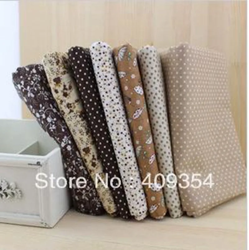 Booksew Ankara Vintage Brown Cotton Fabric Dye Fat Quater Bundle Sewing Patchwork 7 Pcss/lot 50x50cm cotton craft fabric cotton fabric craft fabric fabric material