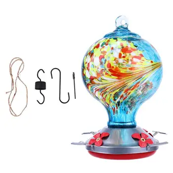 

1 Pc Painted Glass Water Feeder Hummingbird Feeder Beekeeping Tool Drinking Bowl for Bird Keeping Hummingbird Breeder