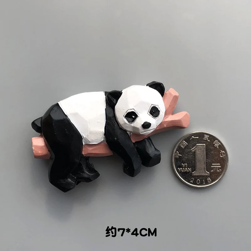 3D Милый Панда минималистичный магнит на холодильник для украшения дома кухни наклейки с животными Китай Туризм сувениры Фото паста креативный