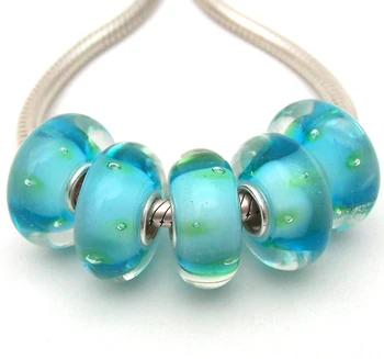 

JGWGT 1828 5X 100% Authenticity S925 Sterling Silver Beads Murano Glass beads Fit European Charms Bracelet diy jewelry Lampwork