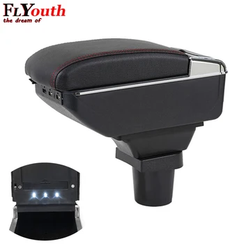 

Car Armrest Box For Mitsubishi Colt 2005-2011 USB Charging LED Light Arm Rest Rotatable Centre Console Storage Box Styling