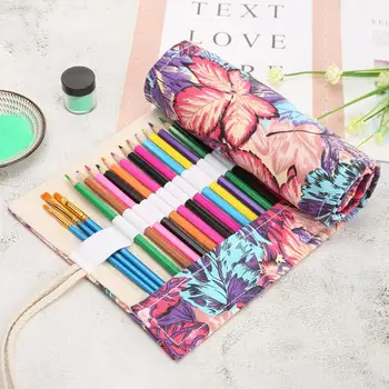 

Pencil Bag Set Canvas Pencil Case for Sketch Color Pencil Pouch Storage Stationery Home Office School Crafts Accessories