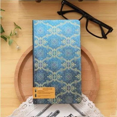 New vintage notebook paper diary for school Notepad A6 96 Sheets Daliy Memos Hardcover Office School Supplies Gift - Цвет: Синий