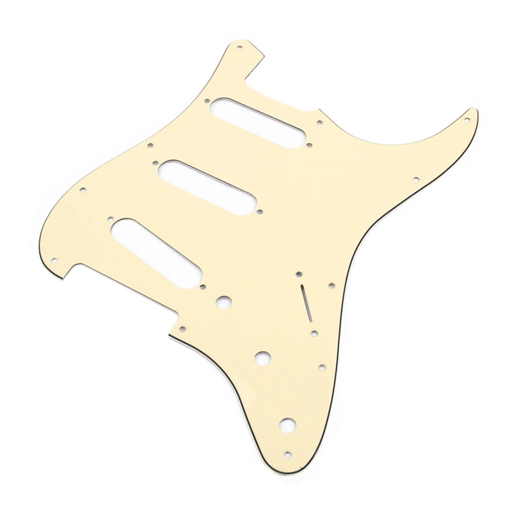Guitar SSS Pickguard Protector 3Ply + Back Plate for Fender Style Electric Guitar