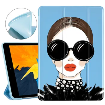 

For iPad Pro 11 2020 Funda Smart Girls iPad Case Soft Silicone Back Coque Protective Covers iPad 7th Generation Case For Air 1 2