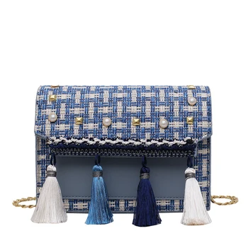 

New Bohemian Ladies Fashion Shoulder Bag Outdoor Holiday Beach Bag Tassel Crossbody Bag