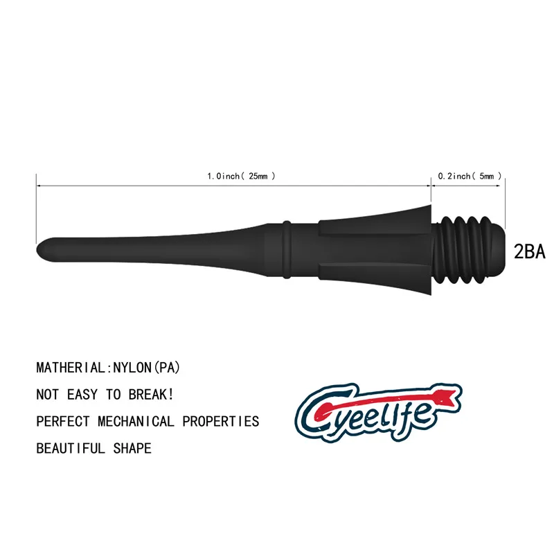 100 Pointes De Fléchettes Souples (soft Tips) - Filetage 2BA, 8 Couleurs Mélangées - Pour Soft Darts, Remplacement Facile - Plastique Haute Qualité - 8