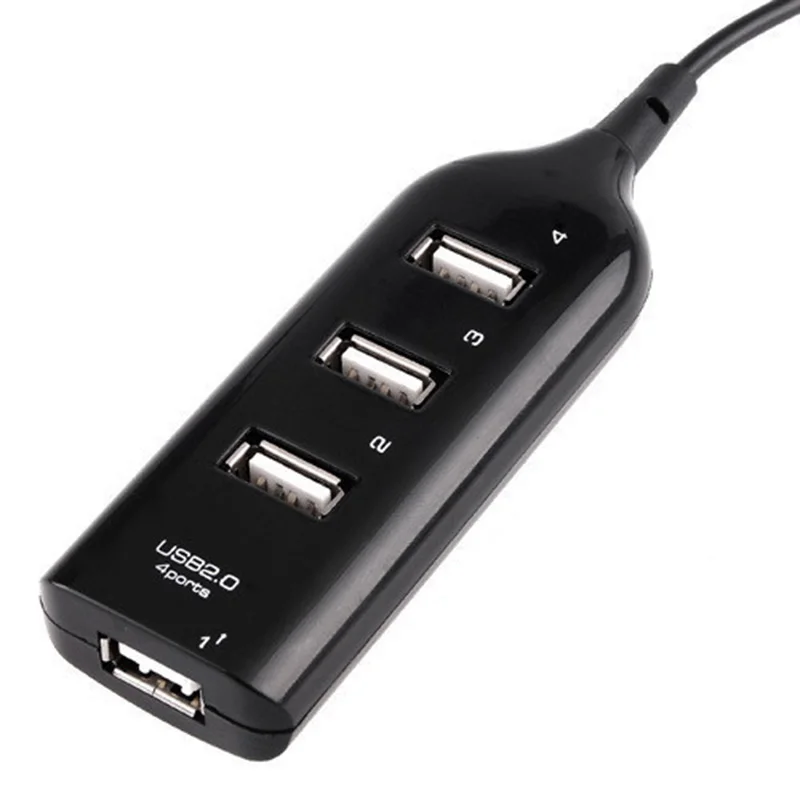 1pc High Speed 480Mbps 4 Port USB 2.0 Hub USB Splitter Adapter Port For Laptop PC Computer Peripherals Accessories