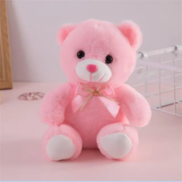 22cm Creative Plush Light Up Toys Teddy Bear Stuffed Animals Plush Toy Colorful Teddy Bear Creative Valentine Christmas Gifts 5