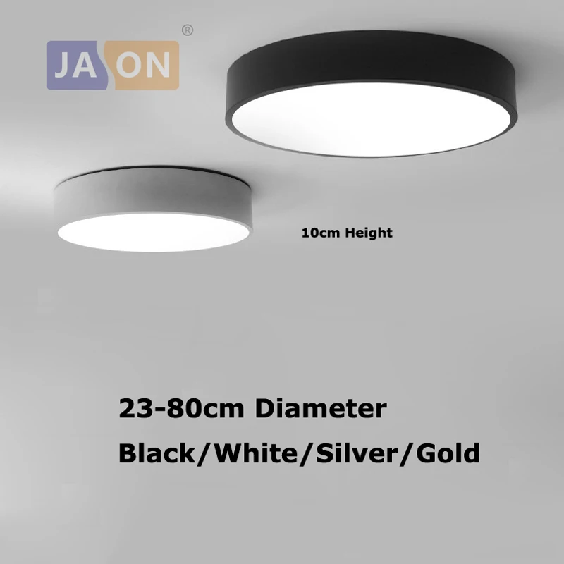 LED Modern Iron Acryl Round Black White 23-80cm LED Lamp.LED Light.Ceiling Lights.LED Ceiling Light. Ceiling Lamp For Foyer