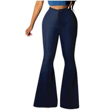 Джинсовые расклешенные брюки женские Ретро рваные джинсы Широкие брюки леди случайный звонок-низ расклешенные брюки женские расклешенные брюки E3