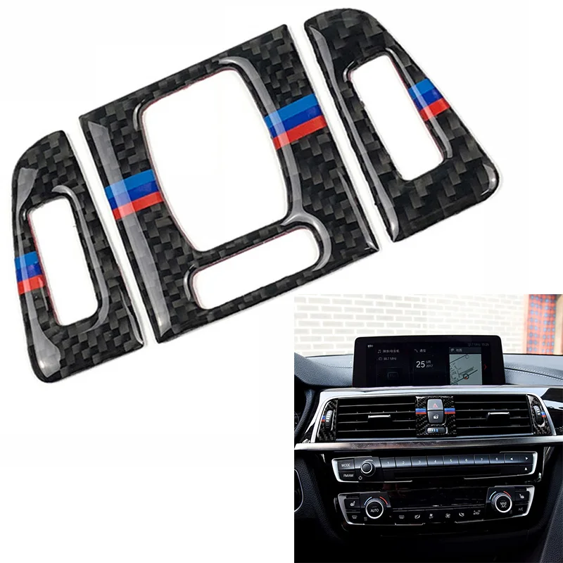 

Mouldings Air Vent Stickers 3pcs Trim For BMW 3 Series 4 F30 F31 Wear Resistant Accessory Replacement
