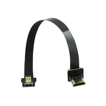 

1x FPV HDMI Type A Male to Micro HDMI Male Gold Plated Plug FPC Flat Connector Cable 20cm Straight/UP/Down Angle