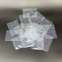 

200pcs 65X90mm Card Sleeves Little Stars Laser Flashing Card Protector for MGT TCG Trading Shield Magic Cards Holographic Foil