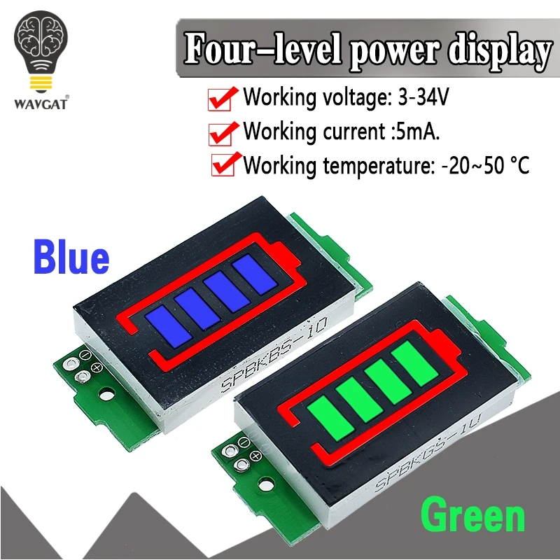 1S Single 3.7V Lithium Battery Capacity Indicator Modul 4.2V Blau Tester 1S Single 3.7V Lithium Battery Capacity Indicator Modul 4.2V Blau Tester