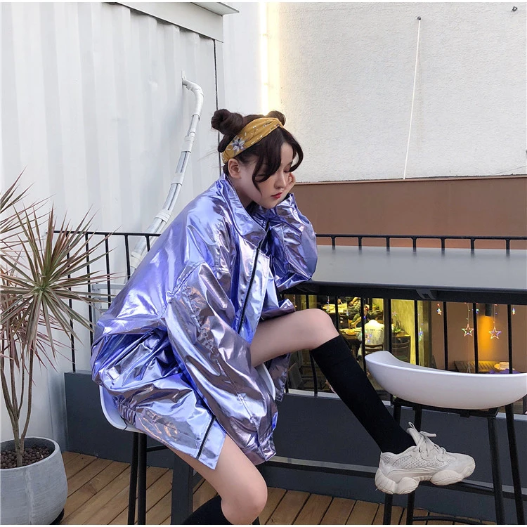 Harajuku куртка оверсайз для женщин весна осень Новое поступление верхняя одежда пальто хип хоп Уличная свободные BF стиль куртки