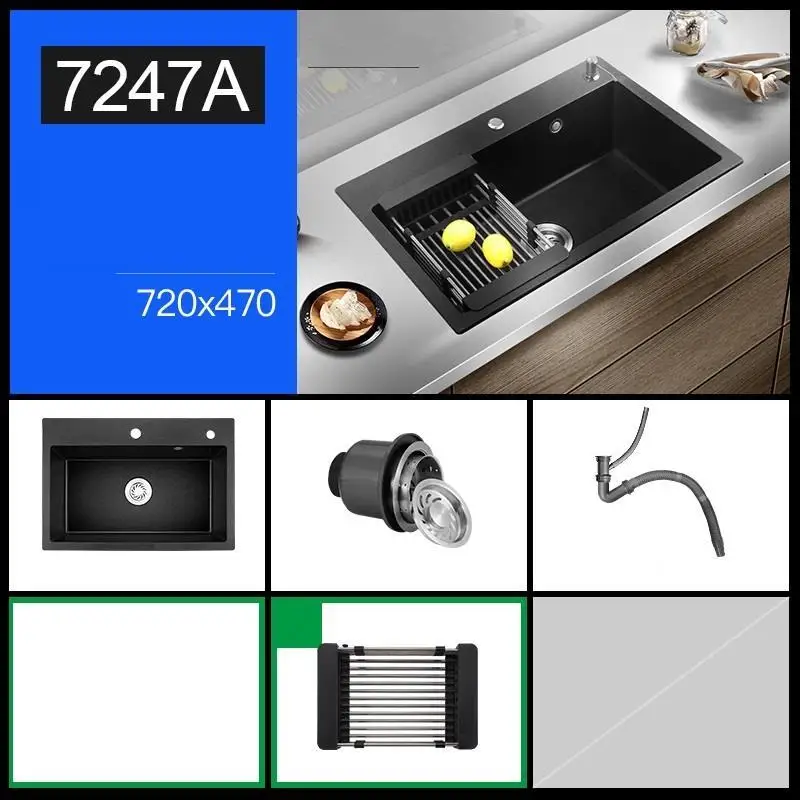 Version K Гранит Torneira Gourmet Integral Para Lavandino Cucina кухня Fregadero De Cocina Cuba Pia Cozinha Lavabo мойка для овощей - Цвет: Version K