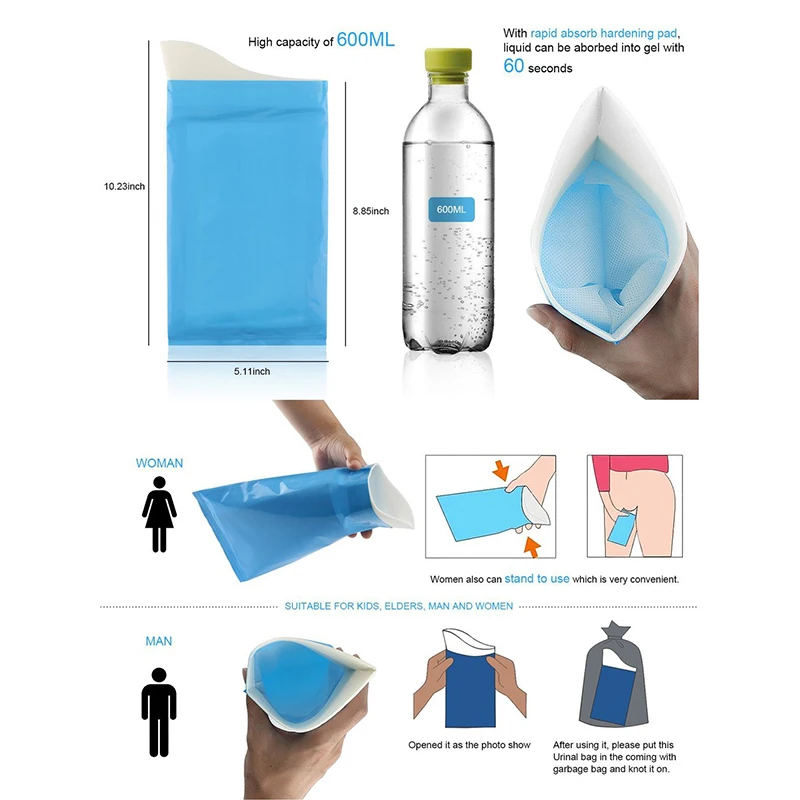 10 шт./компл. мочи мешок 600 мл супер абсорбент Герметичные Сумка для оказания первой помощи для краски для дорожной Варенье путешествия рвоты сверхпоглощающему одноразовые сумка