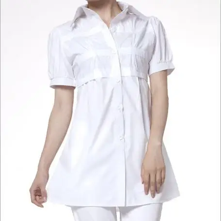 white short sleeve 9XL 8XL 7XL 6XL 5XL blusa social feminina женские блузки Осенняя рабочая одежда хлопковые Блузки Топы Строгая рубашка большого размера M286 - Цвет: white short sleeve