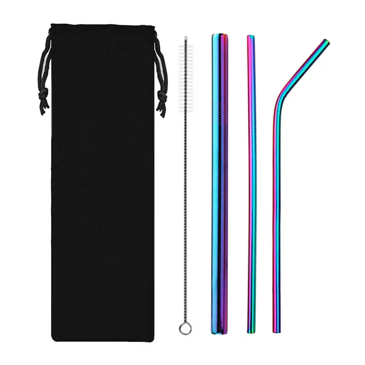

Rainbow Color Stainless Steel Food Grade 304 Stainless Steel Metal Straw