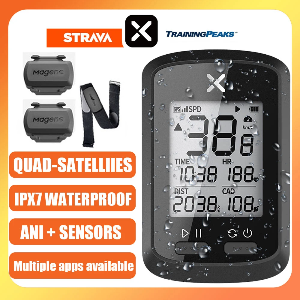 

XOSS Bicycle Computer Strava MAGENE Cadence/Speed Sensor Combo Wireless GPS Bike Odometer G+ Plus Bluetooth Cycling Speedometer