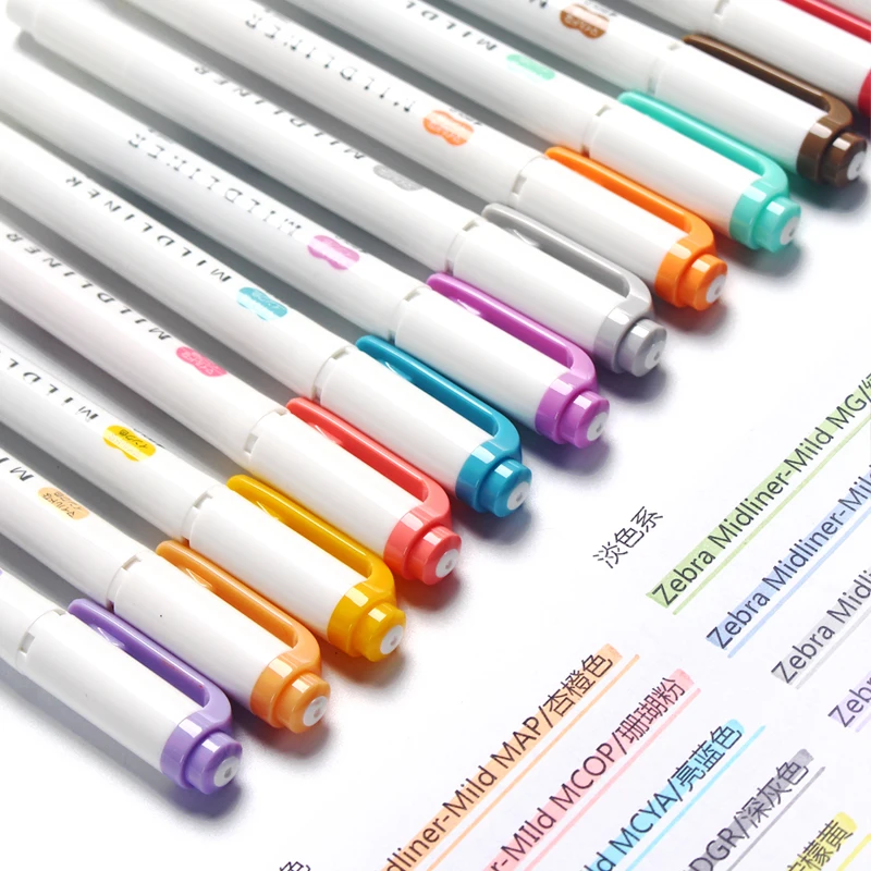 Текстовые маркеры Zebra Mildliner Pastel WKT7 японские Канцтовары|Маркеры| |