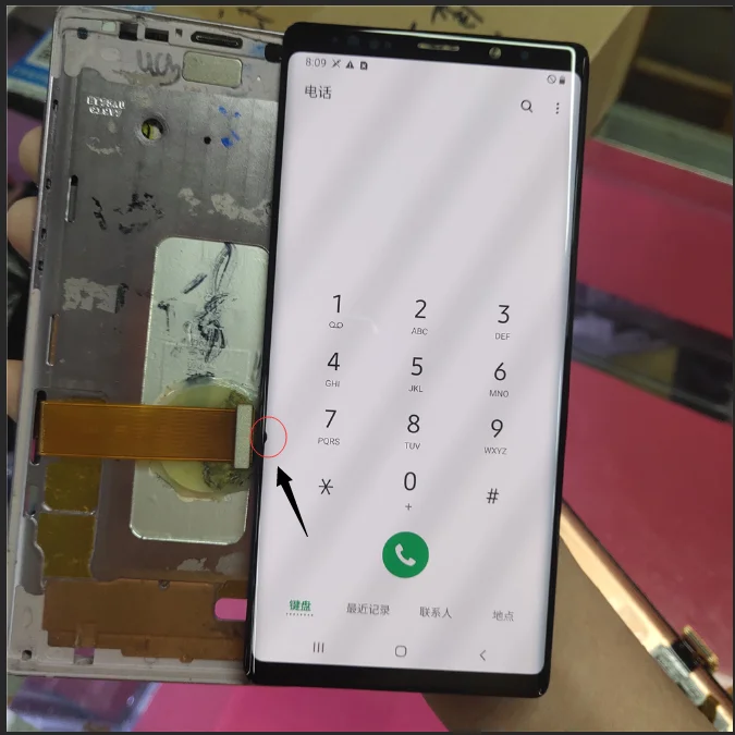 note9 no Frame Есть точка для samsung Galaxy Note 9 Note9 N960F N960U N9600/DS ЖК-дисплей кодирующий преобразователь сенсорного экрана в сборе без рамки - Цвет: note9 no Frame