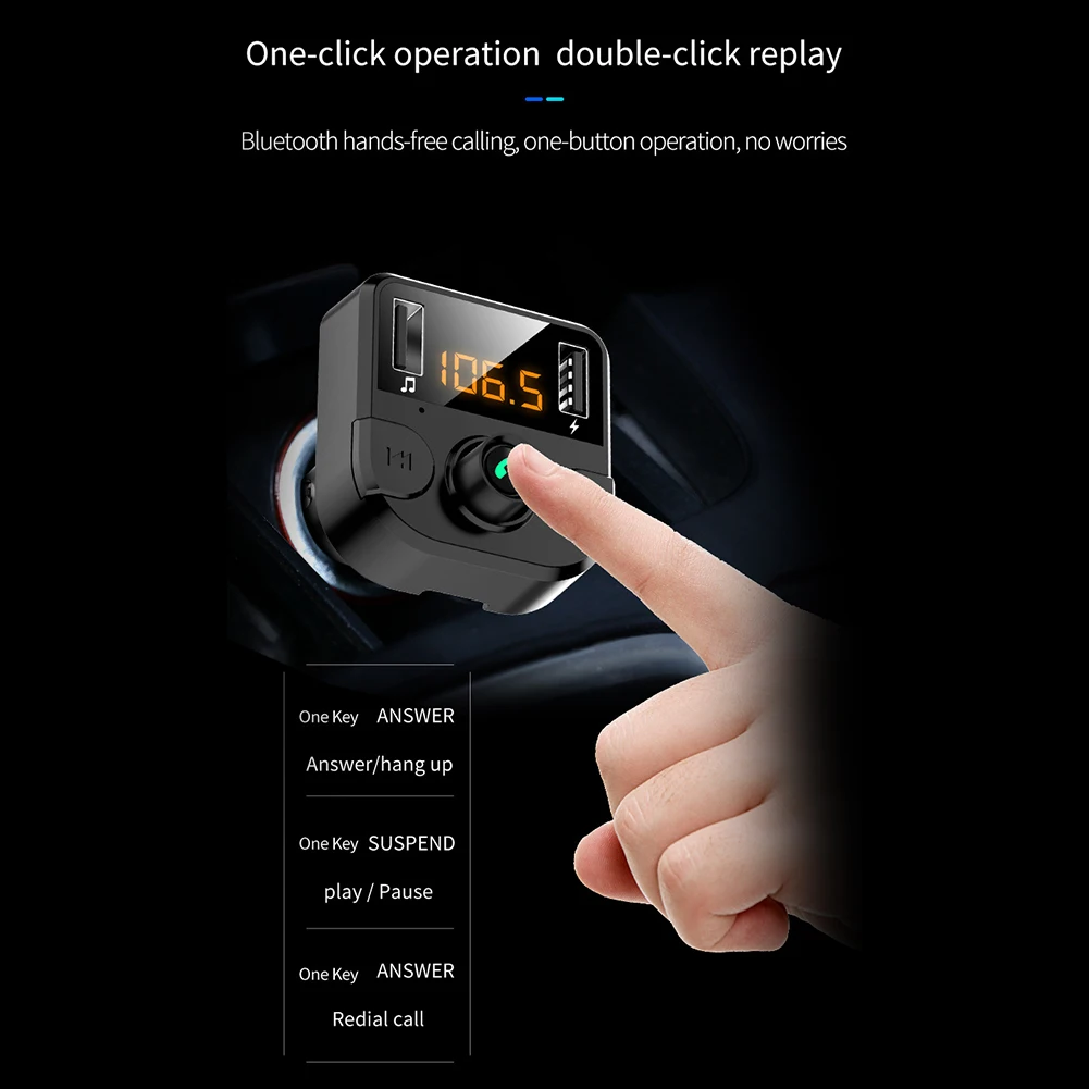 Автомобильный Bluetooth fm передатчик Aux модулятор MP3 плеер Поддержка TF карты и u диск