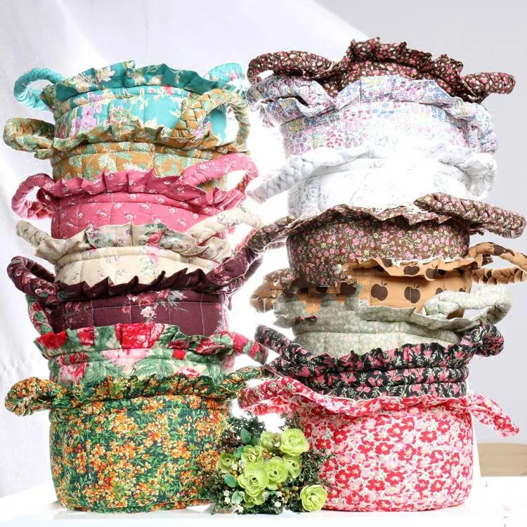 

Home Fabric Receiving Basket Rural Toy Underwear Finishing Frame Receiving Basket storage basket