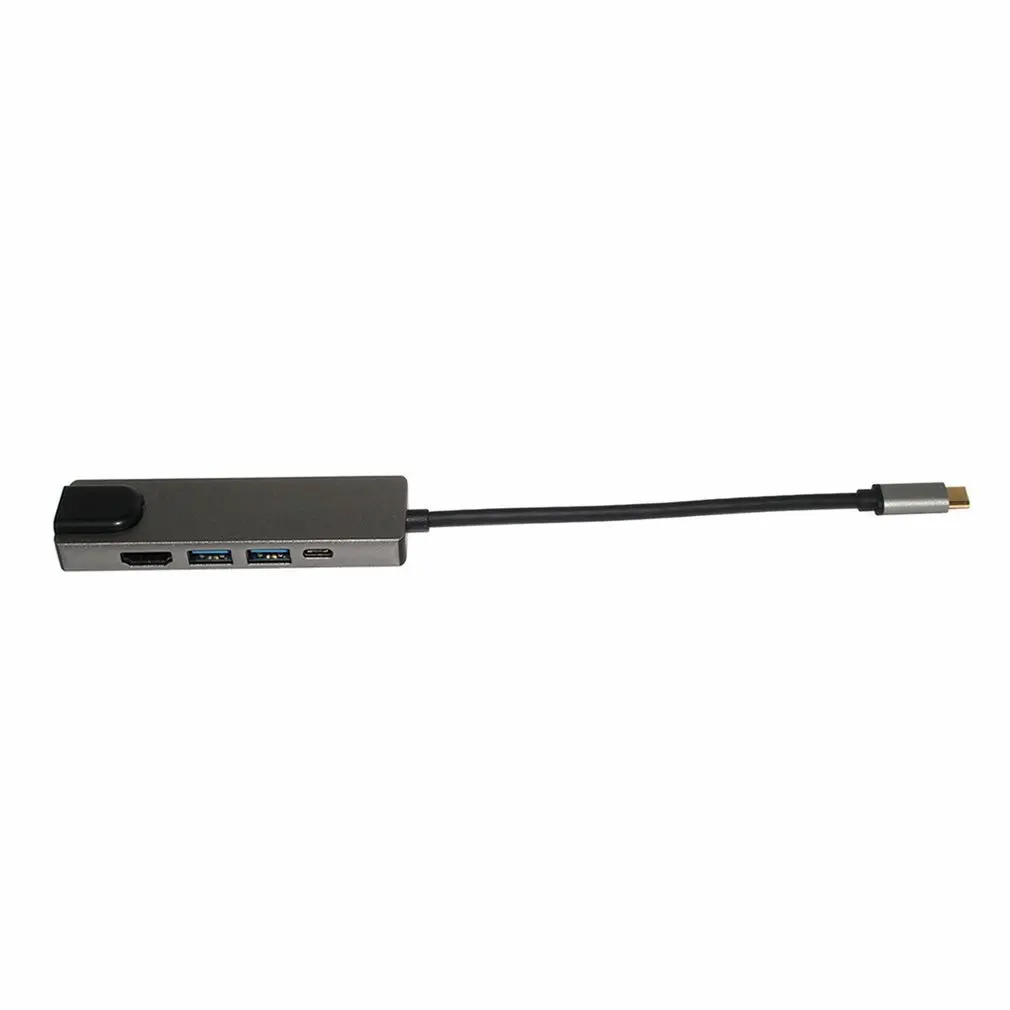 

5 in 1 USB Type C Hub Hdmi USB C Hub to Gigabit Ethernet Rj45 Lan Adapter for Macbook Pro Thunderbolt Charger Port