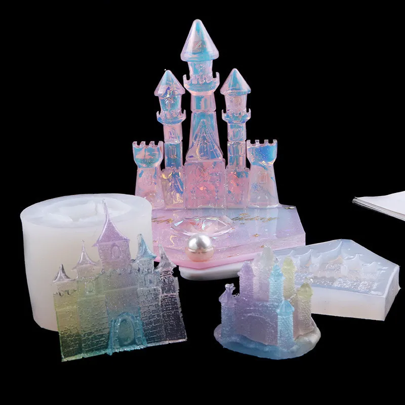 1 шт. Прозрачная форма Замок силиконовая смола для шоколадного торта клейкая