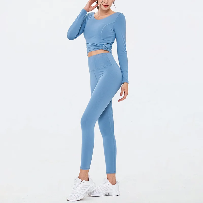 2 шт. бесшовный комплект для йоги Odziez sportowa Фитнес Спортивная одежда бега