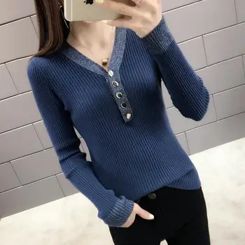 

Cashmere short sleeve knitwear women's sweater in autumn with 2020 short deep V slim worsted T-shirt