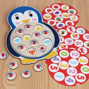 

Baby Children Memory Chess Wooden Toy Number Shape Match Educational Toy For Children Math Toy Gifts