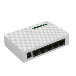 Diewu 5 портов гигабитный коммутатор для интернет-сети 10/100/1000Mpbs Настольный Lan концентратор полный/полудуплексный обмен Ethernet умный коммутатор