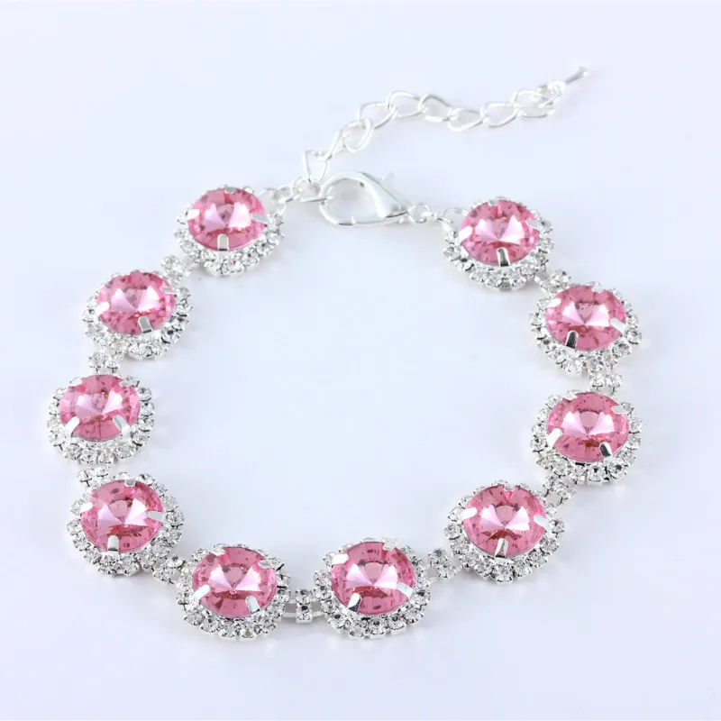 pink Хрустальные стразы, ожерелье для питомцев, кошек, нежный блестящий ошейник для кошек, блестящий шейный платок для свадьбы, аксессуары для животных - Цвет: pink