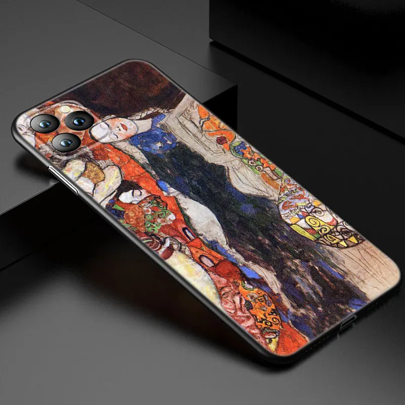 Art Gustav Klimt Phone Case For Apple iPhone 13 12 Mini 11 Pro XS Max XR X 8 7 6S 6 Plus 5S 5 SE 2020 Soft TPU Black Cover- Ha392151779a947b2bd1e14cf89777345l