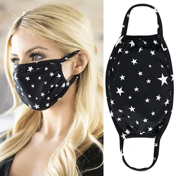 

1PCS Breathable Face Mask With Filter Cotton Printing Reusable Washable Mask Face Mask Sunscreen Unisex Mouth Cover Mascarillas