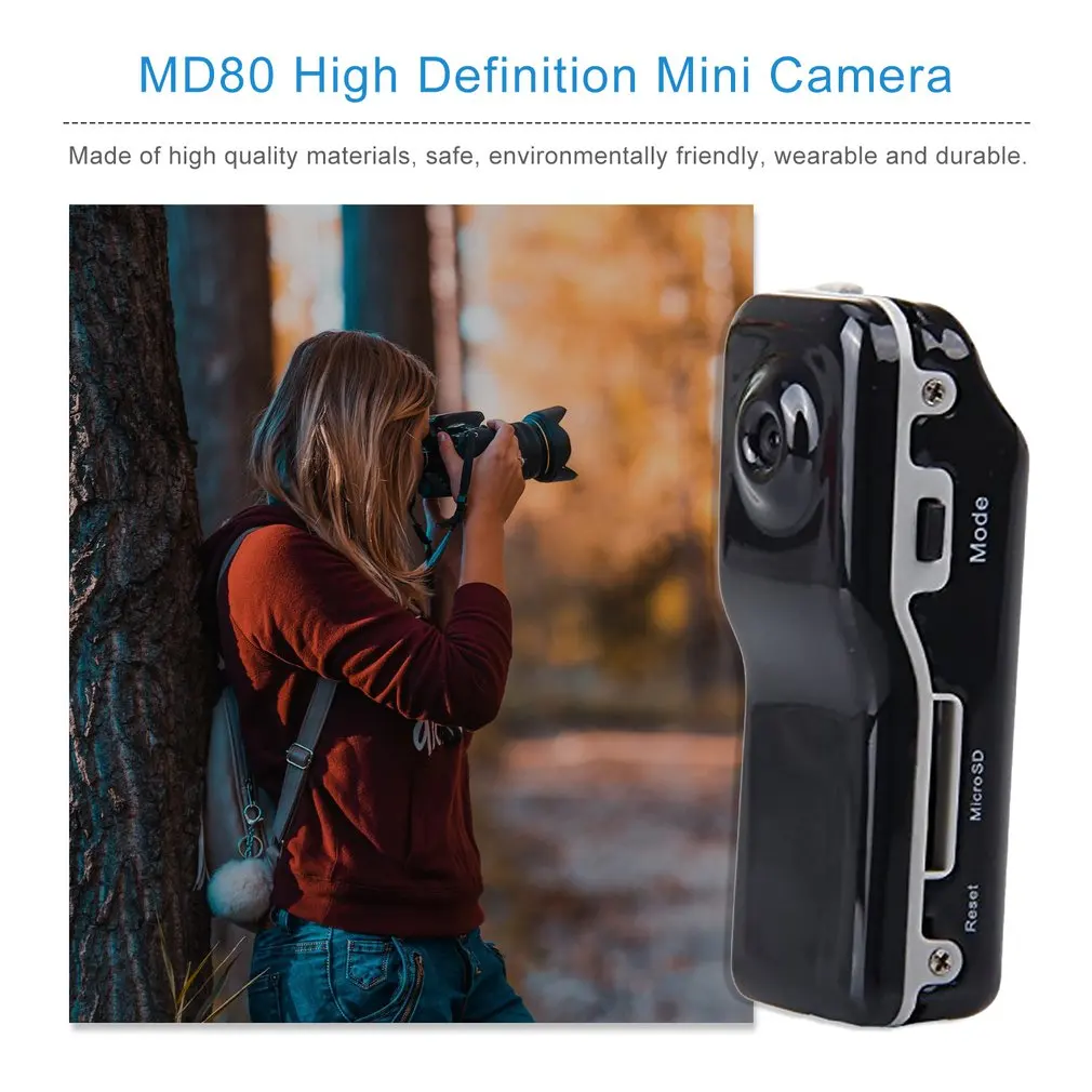 MD80 Мини видеокамера Поддержка Net-camera Mini DV запись камера Поддержка 8G TF карта 720*480 запись видео Cam