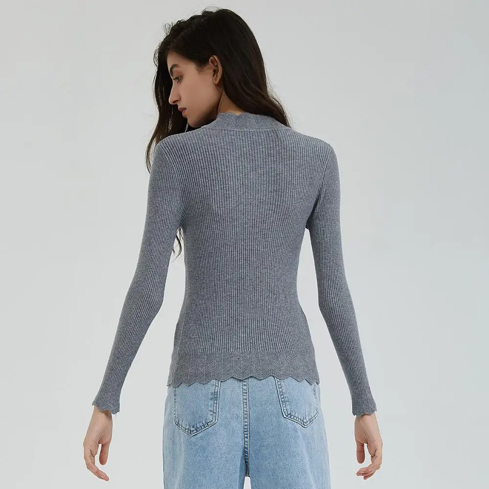 Wixra, Новое поступление, Осень-зима, водолазка, пуловеры, свитера, длинный рукав, однотонный, подходит ко всему, тонкий свитер