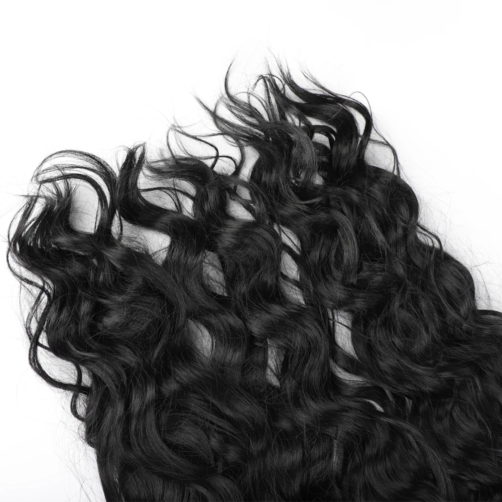 30 Inch Synthetic Curly Hair Weave Bundles Natural Color Synthetic Hair Extensions For Women Wefts African Curls