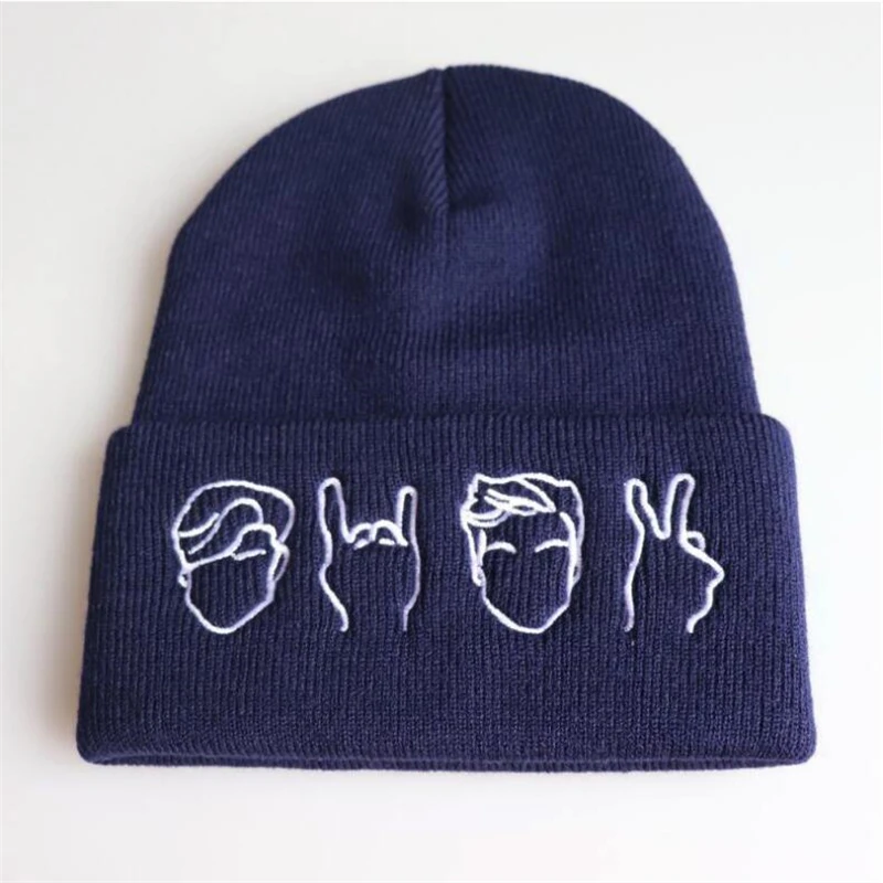 Осенние и зимние вязаные шапки Dolan Twins Ethan Grayson, шапки для мужчин и женщин, унисекс, Теплые Лыжные шапки W87